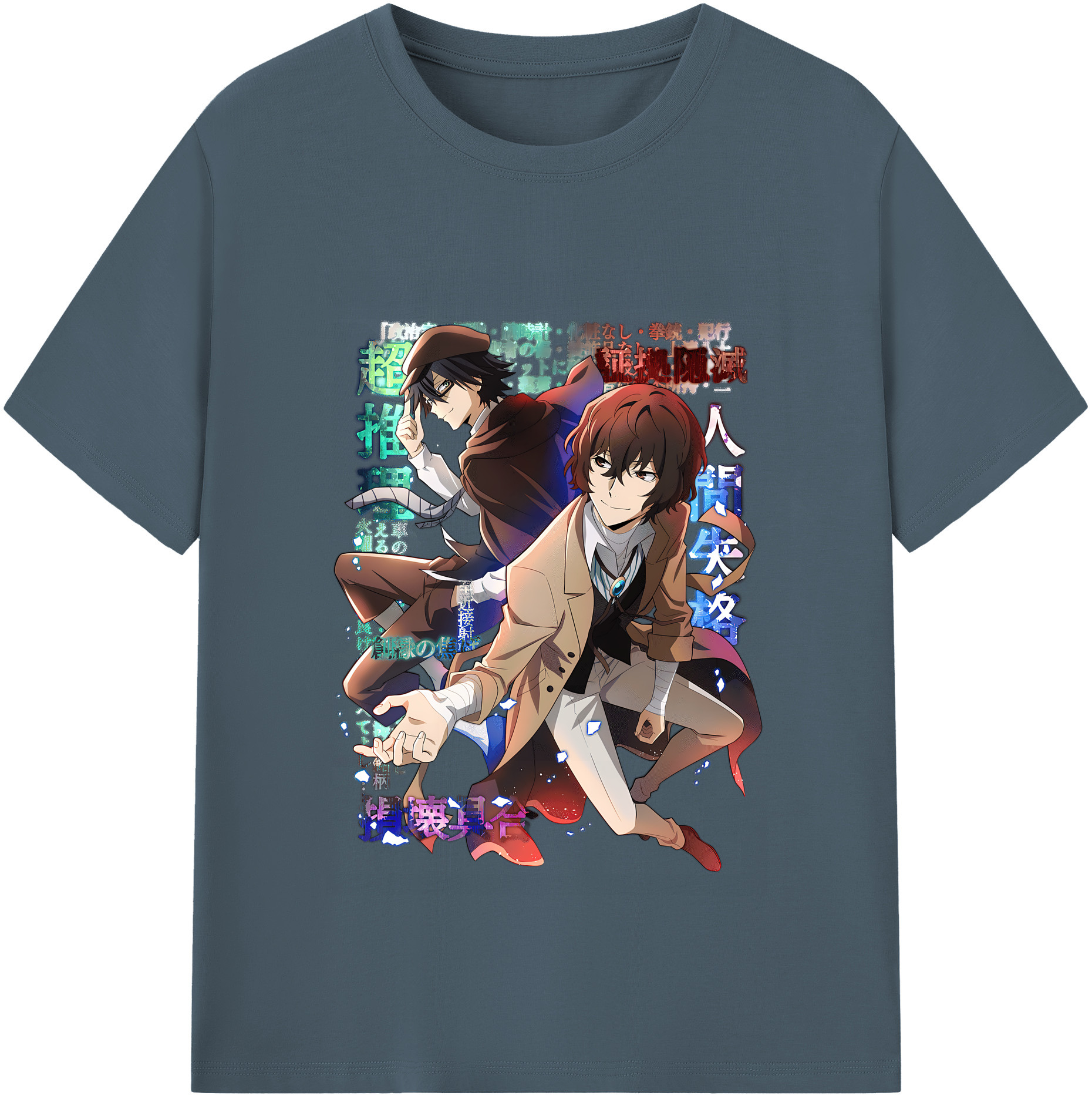 （画像用） 文豪ストレイドッグス Bungo Stray Dogs 綿100％半袖Tシャツ（フロントプリント）
